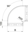 OBO Bettermann Vertr Bend 90 gradi 60x100mm RBM 90 610 FS NUOVO