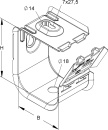 Niedax Staffa per collettori h=114,5mm, l=90mm SHS 80 S NUOVO