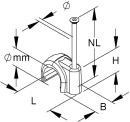 Kleinhuis ronde klem 7/25W NIEUW