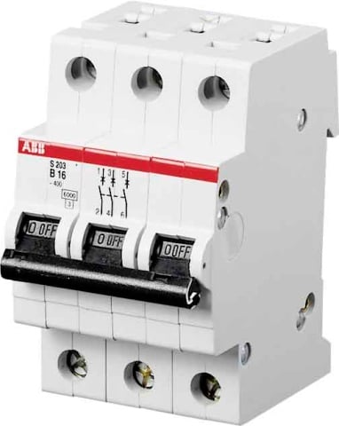 ABB Stotz S&J Circuit Breaker B,6kA,16A,3P S203-B16 NEW