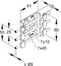 Niedax Gitterrinnen-Montagebügel Edelstahl GTMB 65...