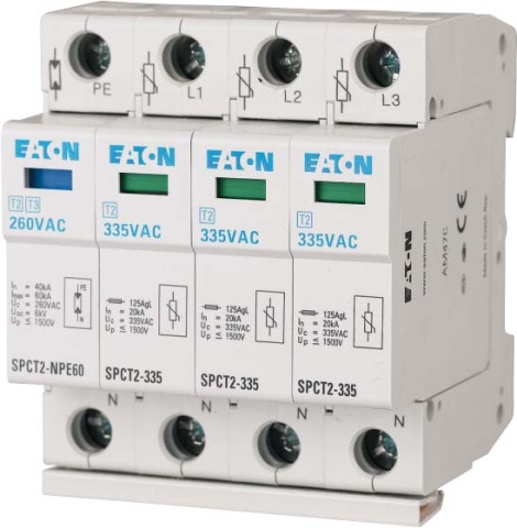 Eaton (Instalacje) Ogranicznik przepiec 3p, 335V AC, 20kA SPCT2-335-3+NPE NOWOSC