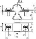 DEHN Portacañas NIRO f. Rd 16mm c.M8 LH ZS 16 M8...