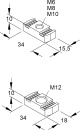 Dado scorrevole Niedax GMZ M10 F NUOVO