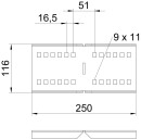 OBO Zlacze katowe Bettermann Vertr 110x250mm WRWVK 110 FS...