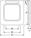 Busch-Jaeger Frame 1-fold white, viewing window 1721...