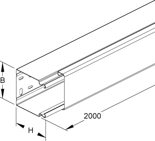 Niedax LFK parte inferiore della canalina + coperchio LLK 80.080 NUOVO