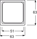 Busch-Jaeger Disque central dav 50x50,p.TAE-Einsatz...