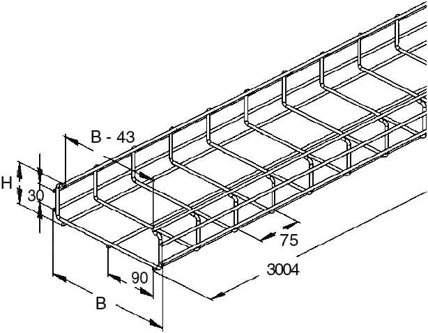 Niedax C mesh cable tray GRCI 50.050 F NEW