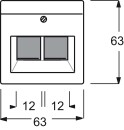 Busch-Jaeger Centrale plaat dav/sws f.UAE-connectiondo.2f...