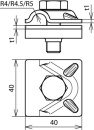 DEHN MV-Klemme St/tZn f. Rd 8-10mm MVK8.10SKM10X30STTZN...