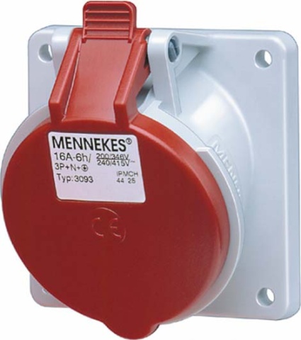 Caja de conexiones Mennekes TwinContact 16A,5p,6h,400V,IP44 3070 NUEVO