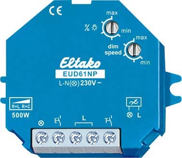 Interruptor de regulación universal Eltako sin carga N f.R+L+C. EUD61NP-230V NUEVO