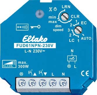 Actionneur radio universel Eltako Interrupteur variateur FUD61NPN-230V NOUVEAU