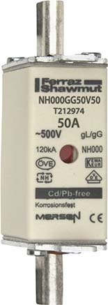 Mersen NH fuse link SF Gr.000 gG 50A/500VKM NH000GG50V50 NEW