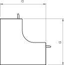 OBO Bettermann Vertr Coperchio interno dangolo WDK HI10020RW NUOVO