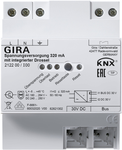 Gira KNX zasilacz 320mA dławik REG 212200 NOWY