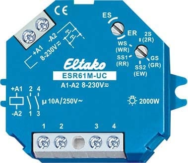 Eltako Multi. interruttore a impulsi 1+1S. pot.free 10A ESR61M-UC NUOVO