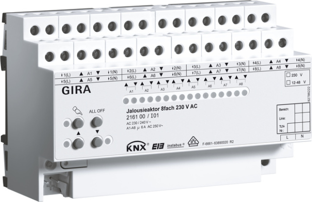 Gira blind actuator AC KNX/EIB REG 216100 NEW