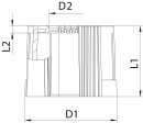 OBO Bettermann Vertr Pipe end grommet divisible M63, PE,...