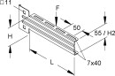 Niedax cantilever H=73mm,W=105mm KTUM 100 NIEUW