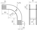 OBO Bettermann Verticale bocht 90 graden 60x200mm RBV 620...