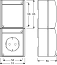 Combinaison Busch-Jaeger 2601/6/20 EW-54 NOUVEAU