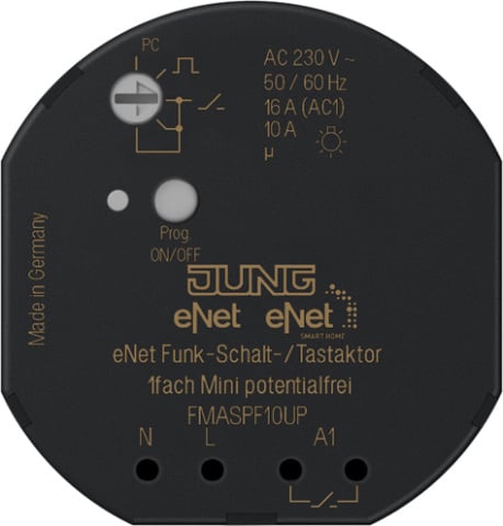 Silownik radiowy Jung 1-kanalowy, podtynkowy FM AS PF 10 UP NOWOSC