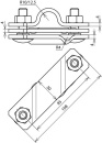 DEHN Collier de raccordement TE NIRO D20mm p.Rd7-10 ASSTE20710FL40V4A NOUVEAU