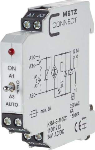 Metz Connect coupling module 1W KRAS-M6/21 24AC/DC NEW