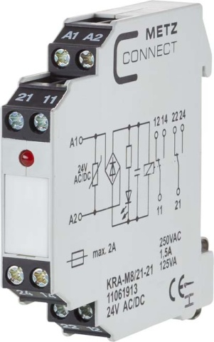 Metz Connect modul sprzegajacy 2W KRA-M8/21-21 24AC/DC NOWOSC