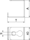 OBO Bettermann Vertr Staffa di montaggio 70x110mm BSKM-BD...