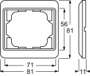 Busch-Jaeger frame 1-voudig platina, alfa 1721-20 NIEUW