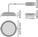 LEDVANCE LED Downlight IP44 4000K DLALU DN20025W4000K NOWOSC