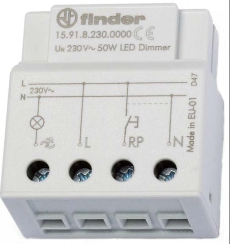 Finder Dimmer electrónico 230VAC max.50W LED 15.91.8.230.0000 NUEVO