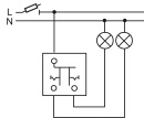 Interruptor de la serie Busch-Jaeger AP 2601/5 W-53 NUEVO