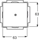 Busch-Jaeger Central plate ws blind dim,w.support ring 1742-884 NEW