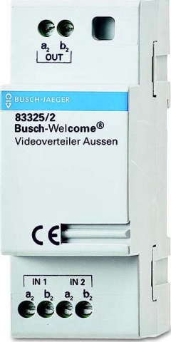 Distribuidor de vídeo Busch-Jaeger para exteriores REG 83325/2 NUEVO