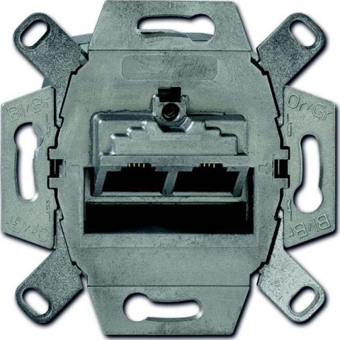 Busch-Jaeger Insert de prise UAE Cat. 6, double 0218/12-101 NEUF