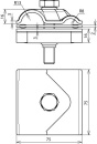 DEHN Maxi MV morsetto St/tZn f. Rd 8-16/15-25mm MMVK R16...