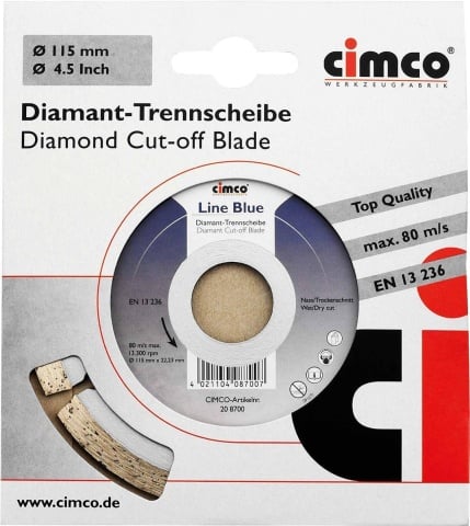 Disco de corte de diamante Cimco D=125mm 208702 NUEVO