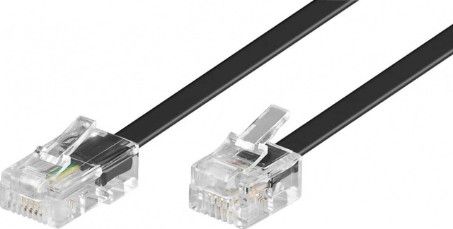 Wentronic cable de conexión RJ45-RJ11 6m,sw,St/St 68577 NUEVO