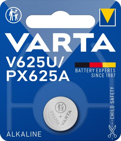 Varta Cons.Varta Batteria Elettronica 1,5V/120mAh/Al-Mn V 625 U Bli.1 NUOVO