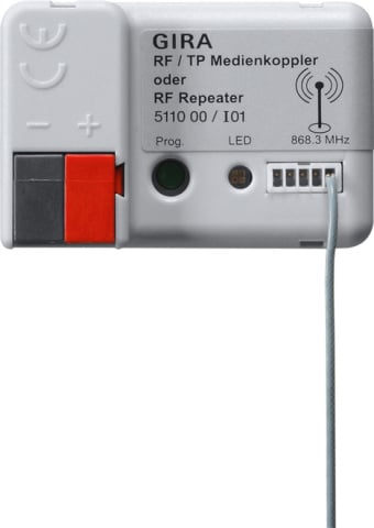 Acoplador de medios Gira KNX RF/TP Repetidor RF 511000 NUEVO