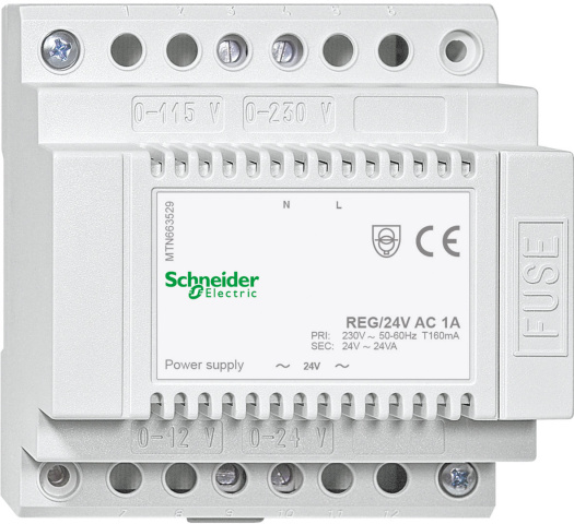 Schneider Electric Zasilacz REG AC 24 V/1 A MTN663529 NOWOSC