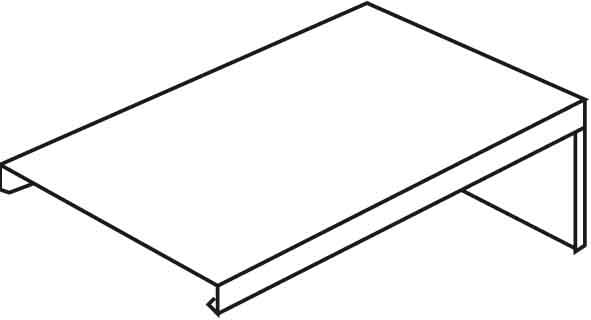 Kleinhuis end piece rws 60x90 RAL9010 ES6090.3 NEW