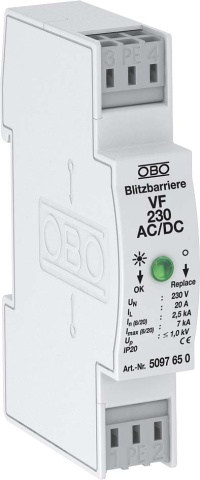 OBO Bettermann Vertr Barrière à foudre 230V AC VF230-AC/DC NEUF