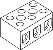 Kleinhuis klemmenblok 2,5qmm 2p porselein 127.G NIEUW