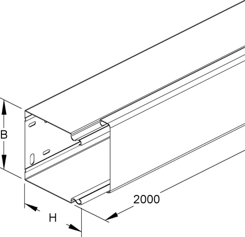 Niedax LFK trunking bottom part + cover LLK 100.100 NEW