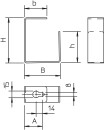 OBO Bettermann Vertr staffa di separazione 46x105mm...